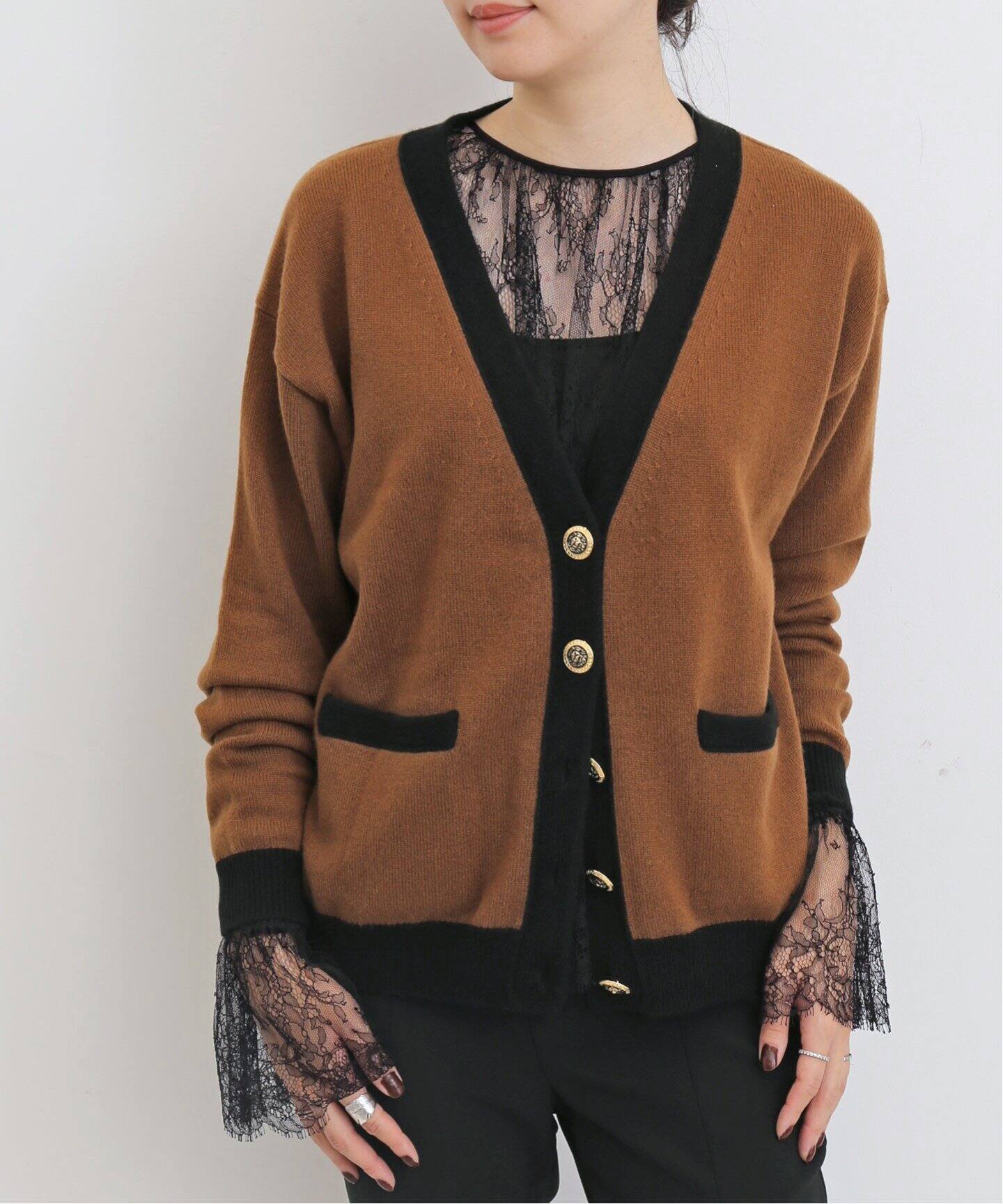 BICOLOR CARDIGAN（カーディガン）｜L