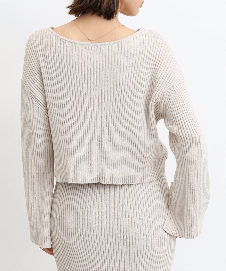 Boucle 2way Short Cardigan（カーディガン）｜L