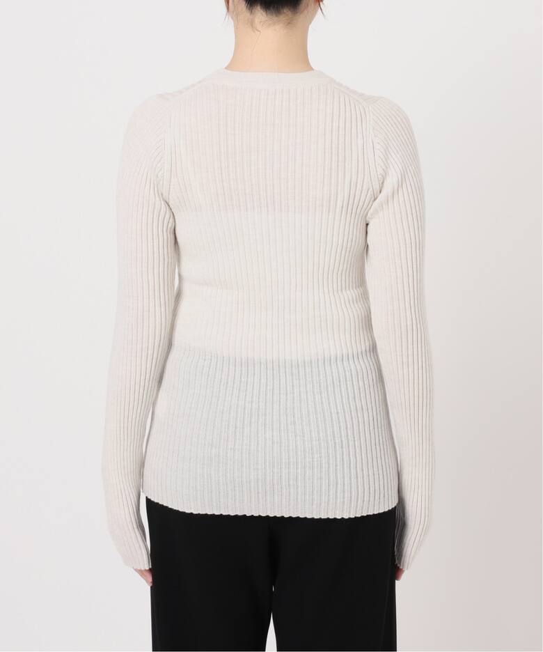 WIDE RIB CREW NECK KNIT（ニット／セーター）｜L