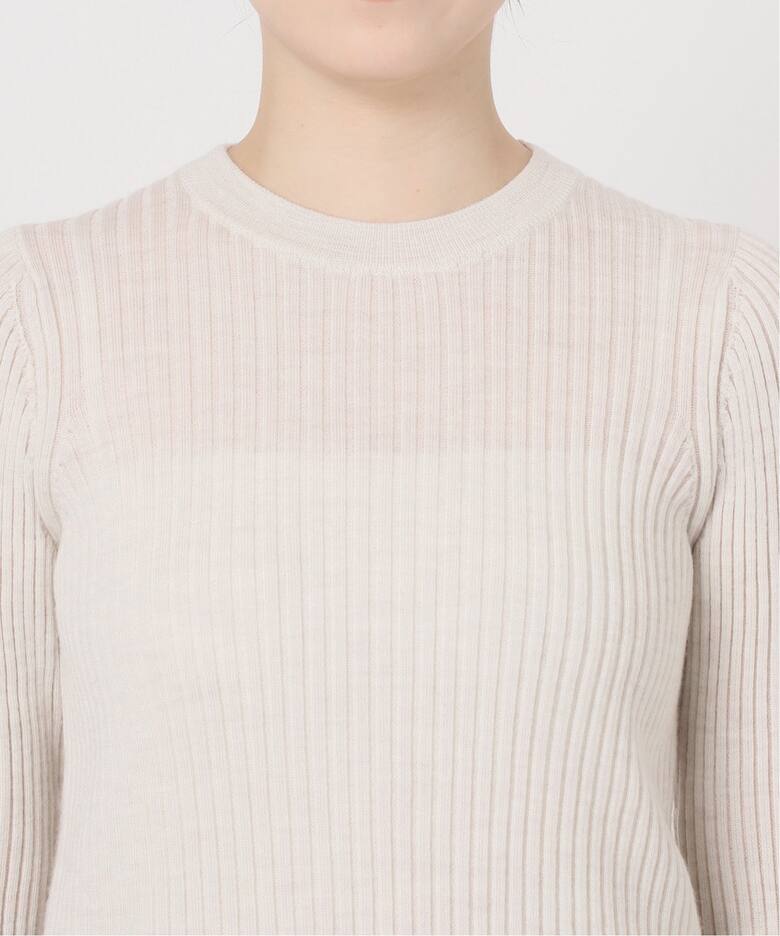 WIDE RIB CREW NECK KNIT（ニット／セーター）｜L