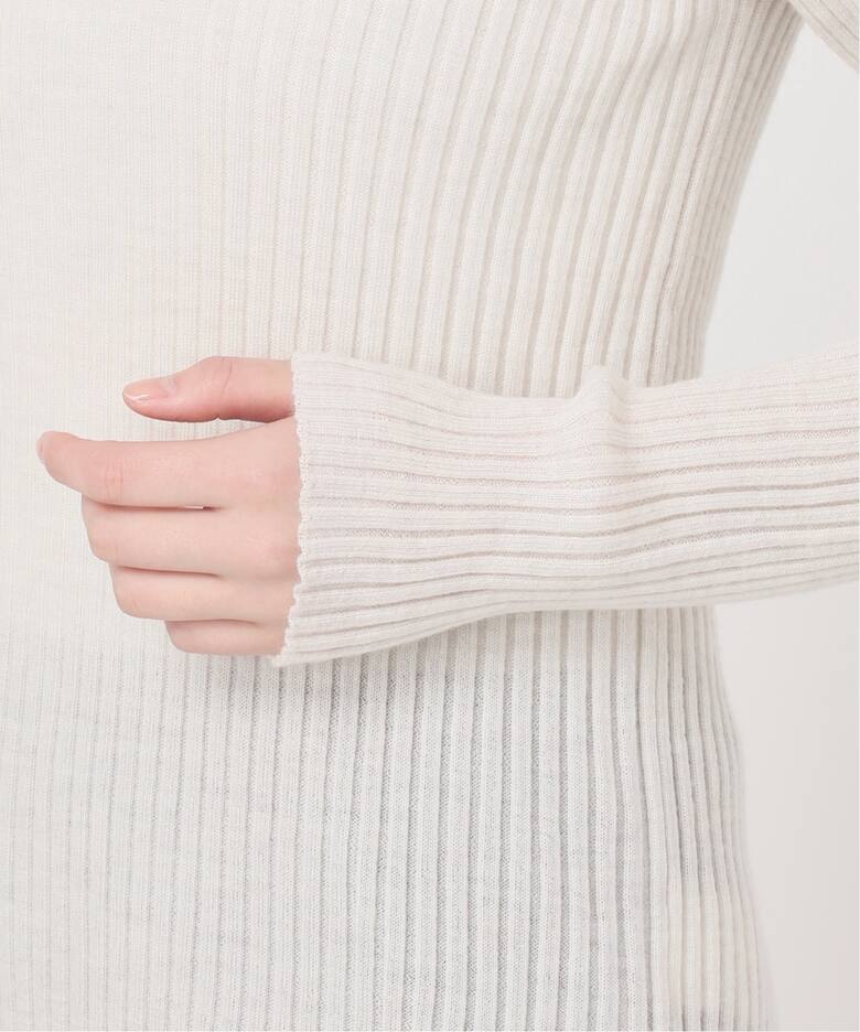 WIDE RIB CREW NECK KNIT（ニット／セーター）｜L