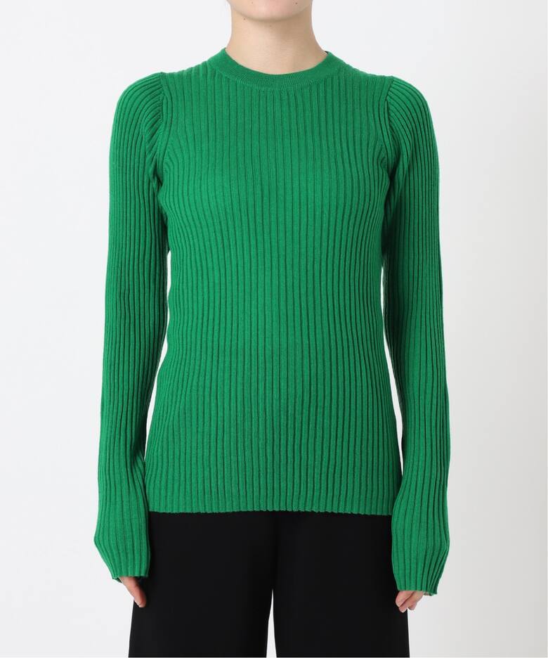 WIDE RIB CREW NECK KNIT（ニット／セーター）｜L