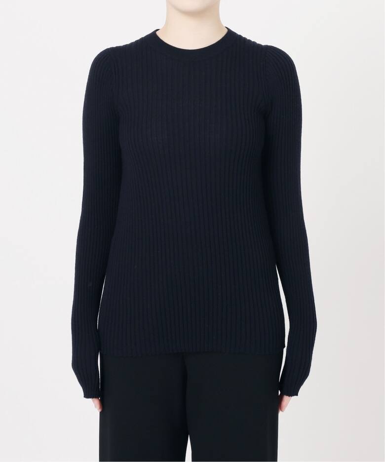 WIDE RIB CREW NECK KNIT（ニット／セーター）｜L