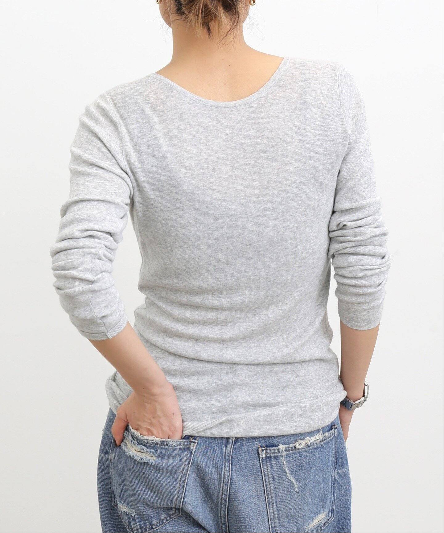 GOOD GRIEF!/グッドグリーフ】 HENLEY RIB KNIT TOP（ニット／セーター 