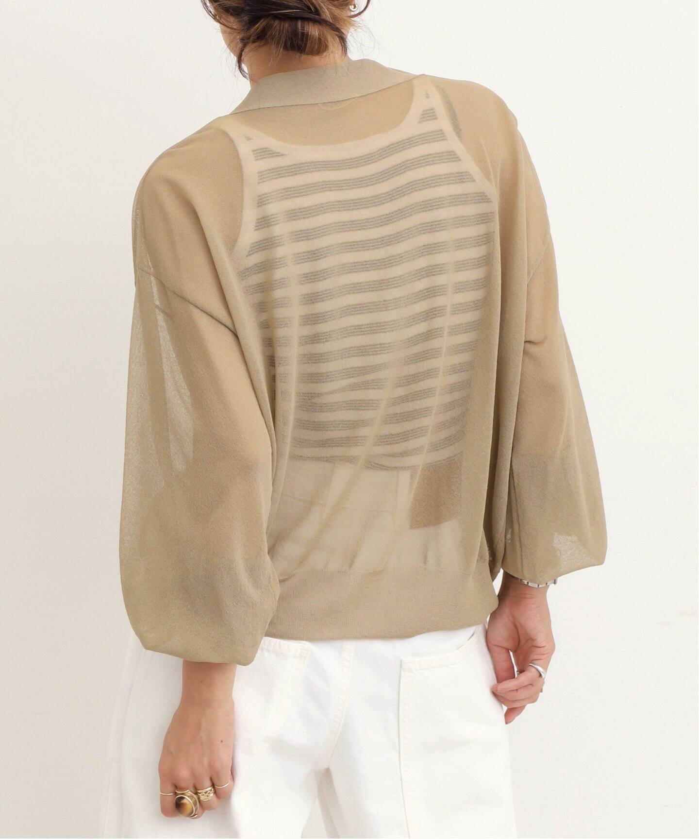 Sheer Cardigan（カーディガン）｜L 