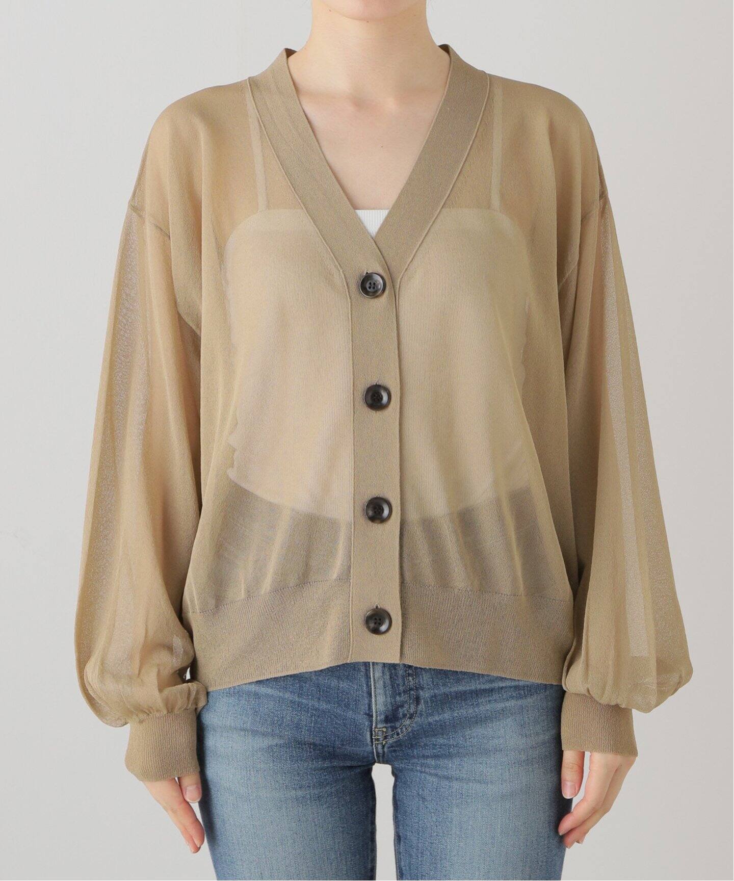 Sheer Cardigan（カーディガン）｜L 