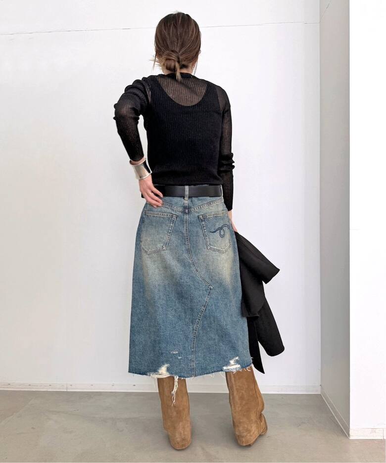 Cotton Nylon Sheer Rib Knit（ニット／セーター）｜L 