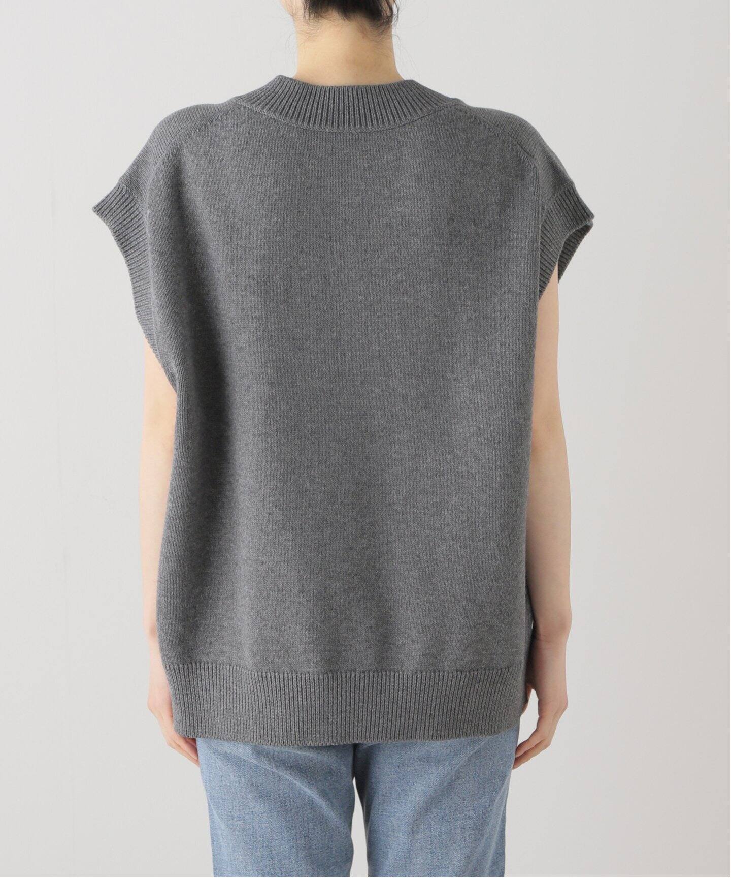 COTTON WOOL KNIT VEST（ニット／セーター）｜L