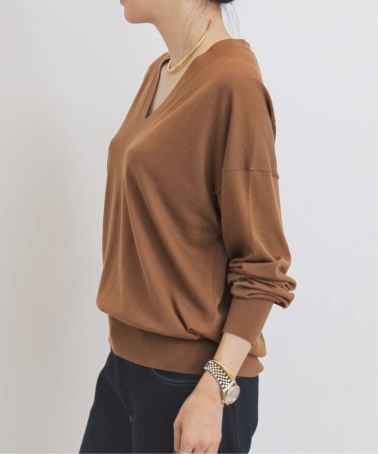 WISH High Gauge V Neck Pullover（ニット／セーター）｜L