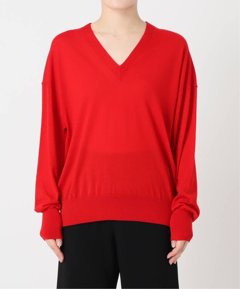 WISH High Gauge V Neck Pullover（ニット／セーター）｜L