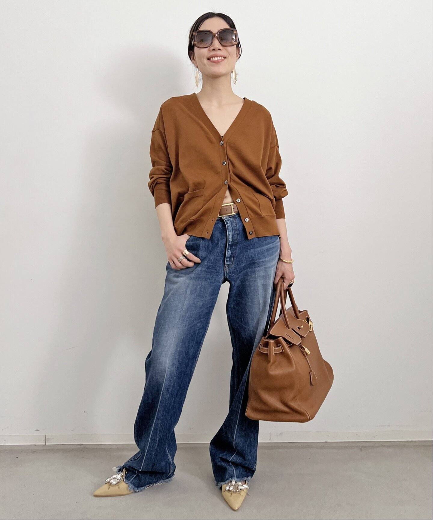 BASIC KNIT CARDIGAN（ニット／セーター）｜L 