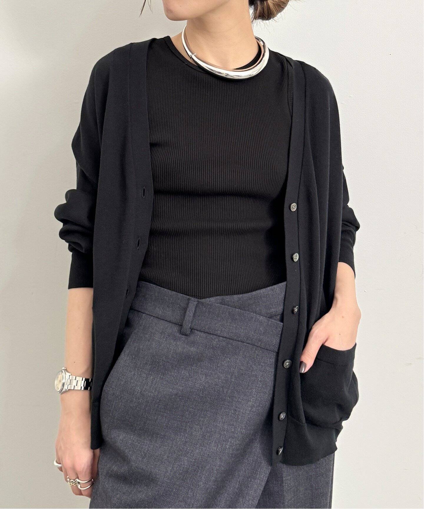 BASIC KNIT CARDIGAN（ニット／セーター）｜L 