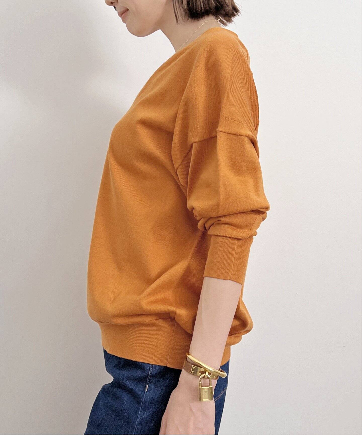 BASIC KNIT V PULLOVER（ニット／セーター）｜L 