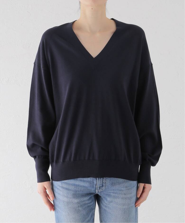 BASIC KNIT V PULLOVER（ニット／セーター）｜L