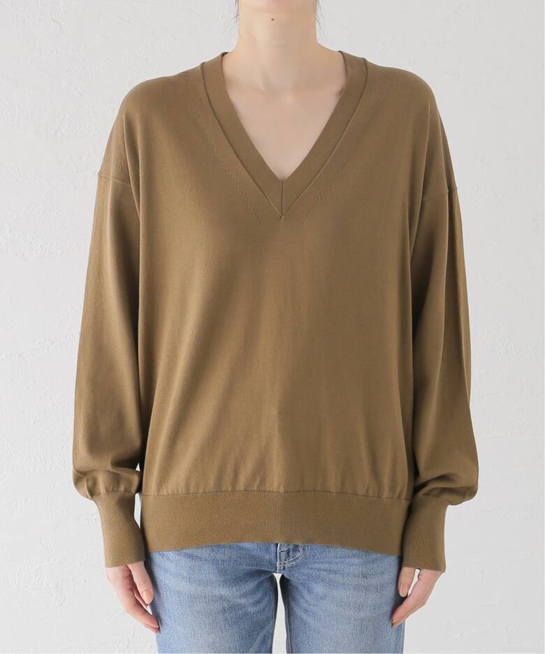 BASIC KNIT V PULLOVER（ニット／セーター）｜L