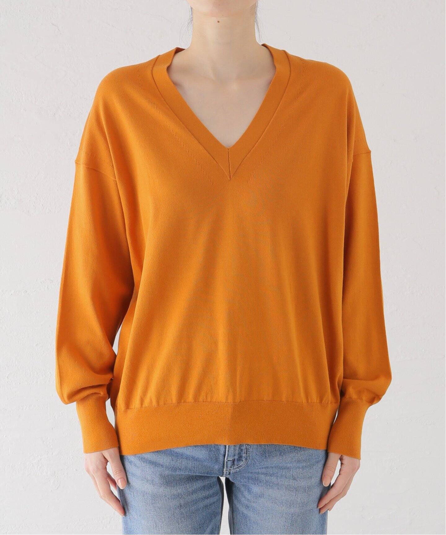 BASIC KNIT V PULLOVER（ニット／セーター）｜L