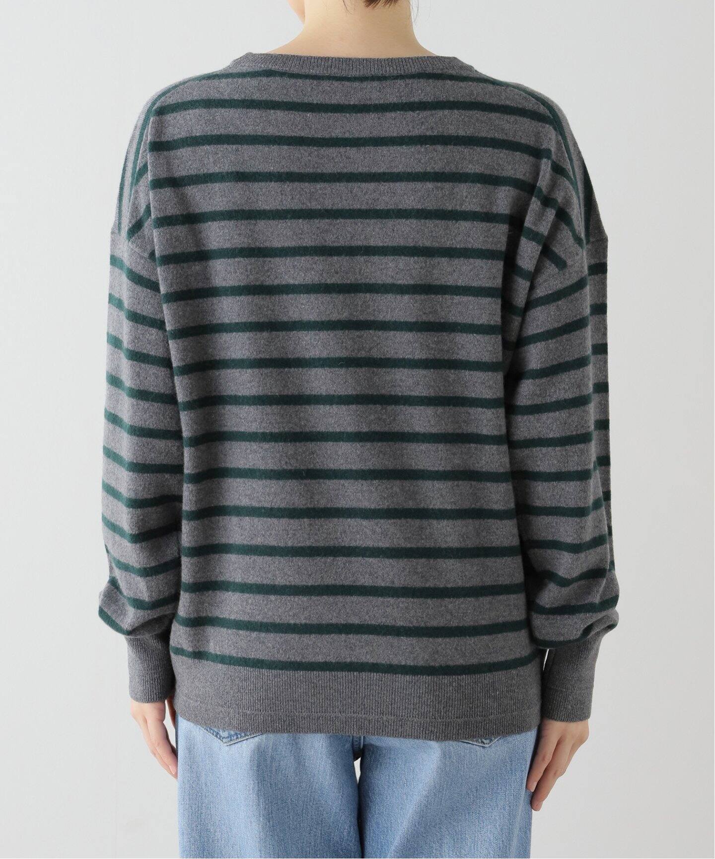 BORDER BF KNIT PULLOVER（ニット／セーター）｜L 