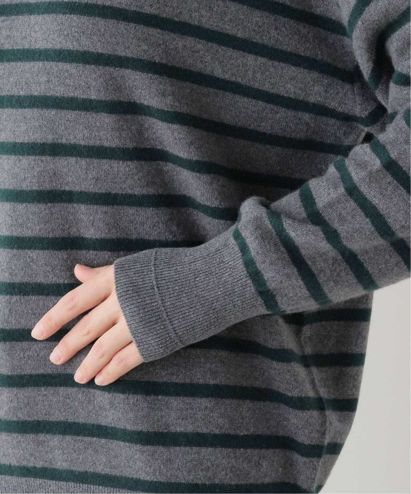 BORDER BF KNIT PULLOVER（ニット／セーター）｜L 