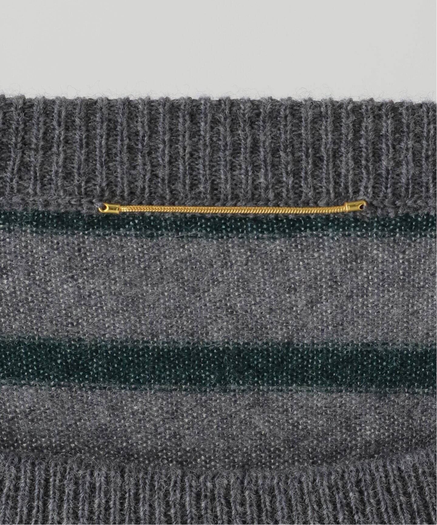 BORDER BF KNIT PULLOVER（ニット／セーター）｜L 