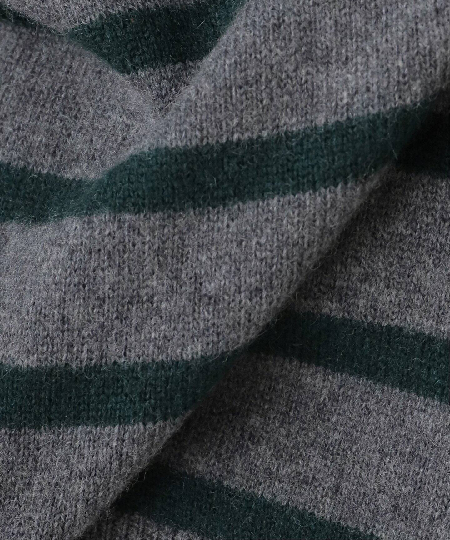 BORDER BF KNIT PULLOVER（ニット／セーター）｜L 