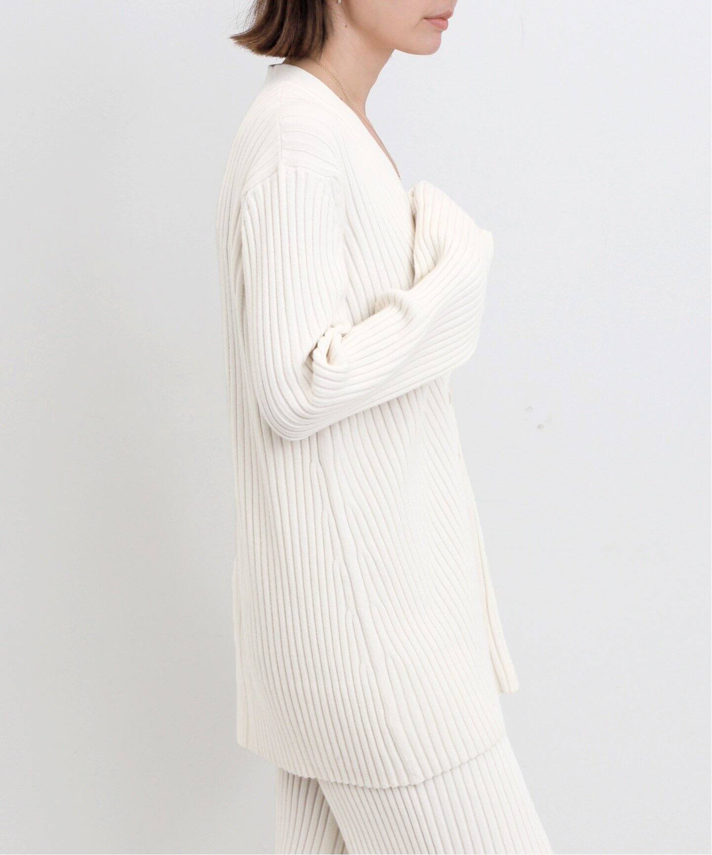 LAUREN MANOOGIAN/ローレン マヌージアン】 COLUMN CARDIGAN  