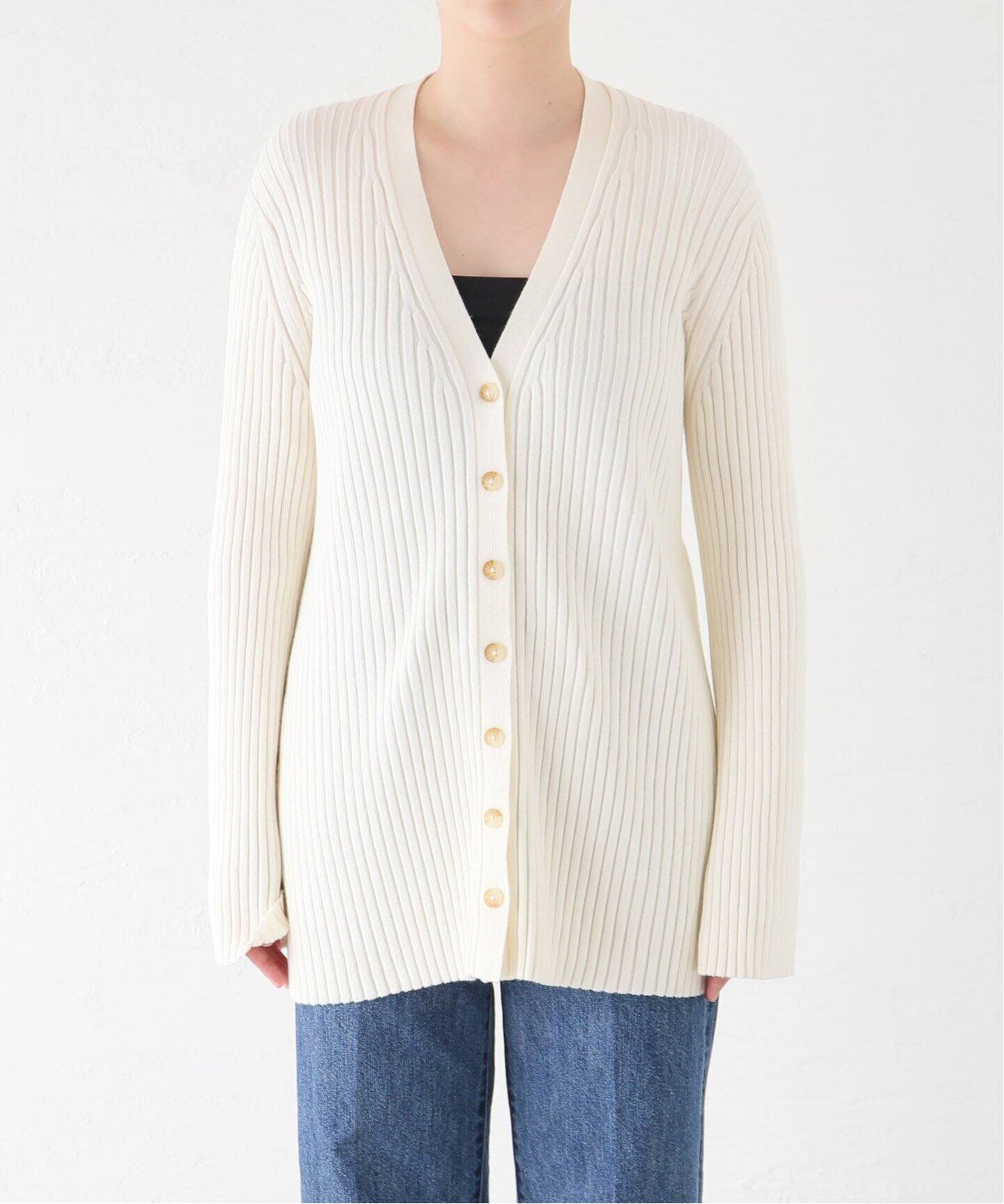 LAUREN MANOOGIAN/ローレン マヌージアン】 COLUMN CARDIGAN  