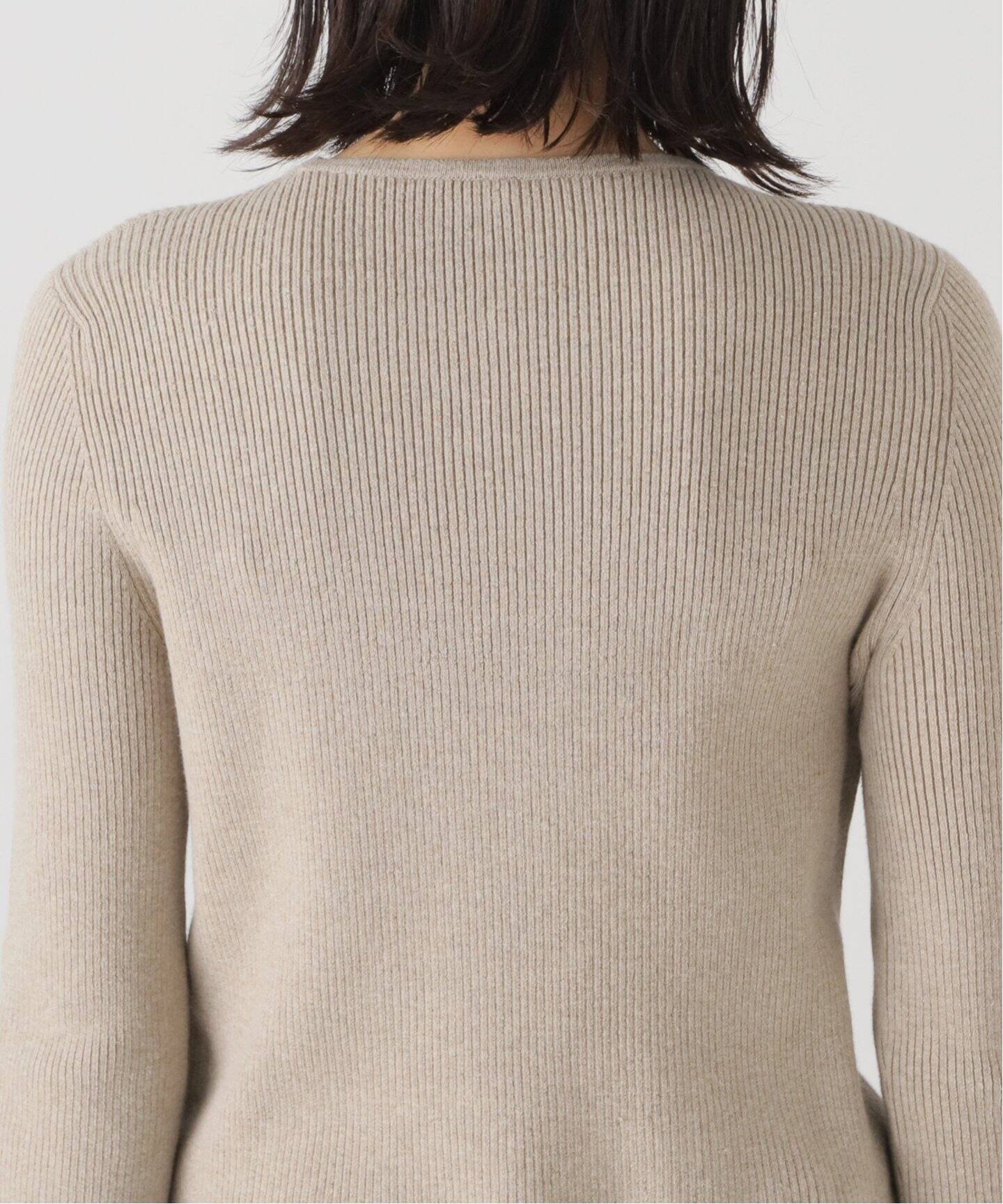 LAUREN MANOOGIAN/ローレン マヌージアン】 RIB CROP CREWNECK TOP  