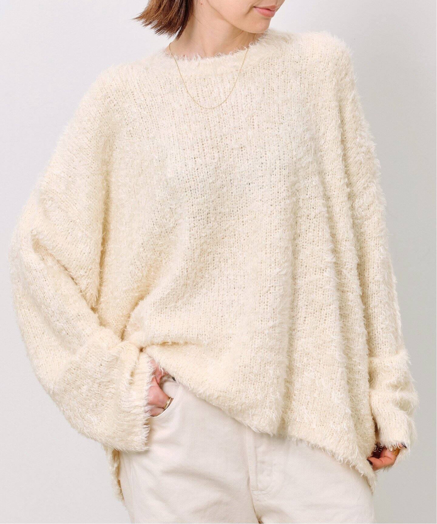 TOTEME/トーテム】 BOXY SILK KNIT（ニット／セーター）｜L 