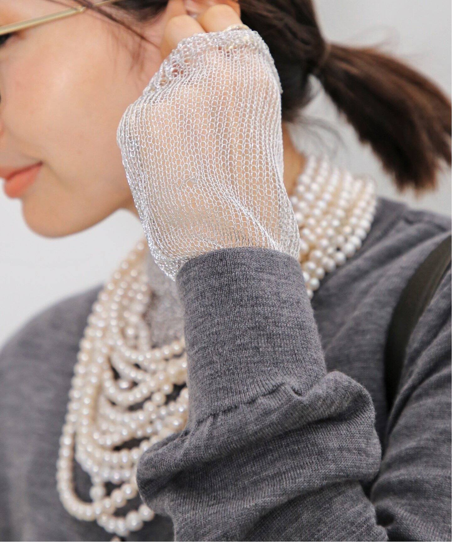 CORDERA/コルデラ】 MESH TURTLENECK SWEATER（ニット／セーター）｜L 