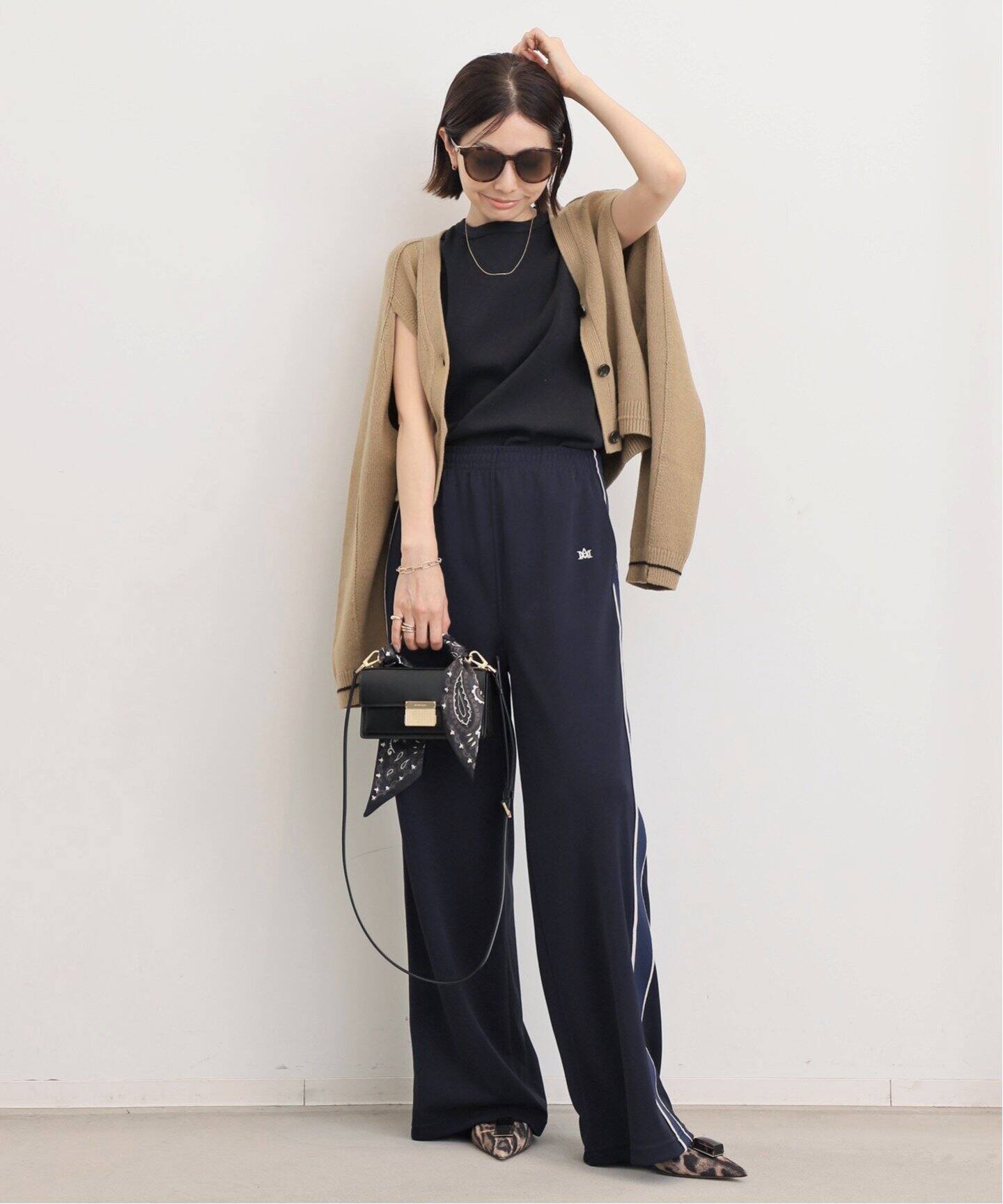 MARIA MCMANUS/マリア マクマナス】 CROP DEEP V CARDIGAN  