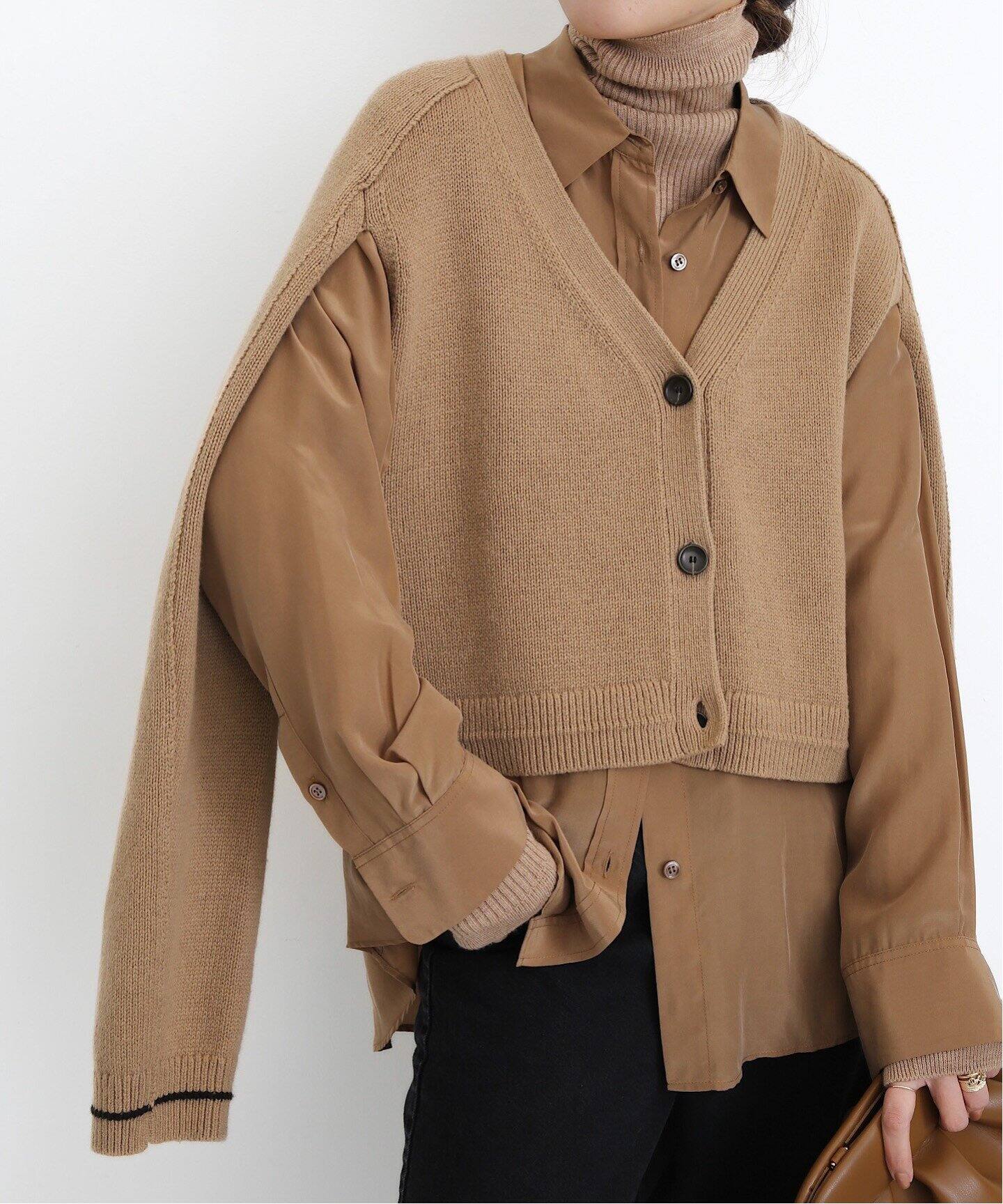 MARIA MCMANUS/マリア マクマナス】 CROP DEEP V CARDIGAN  