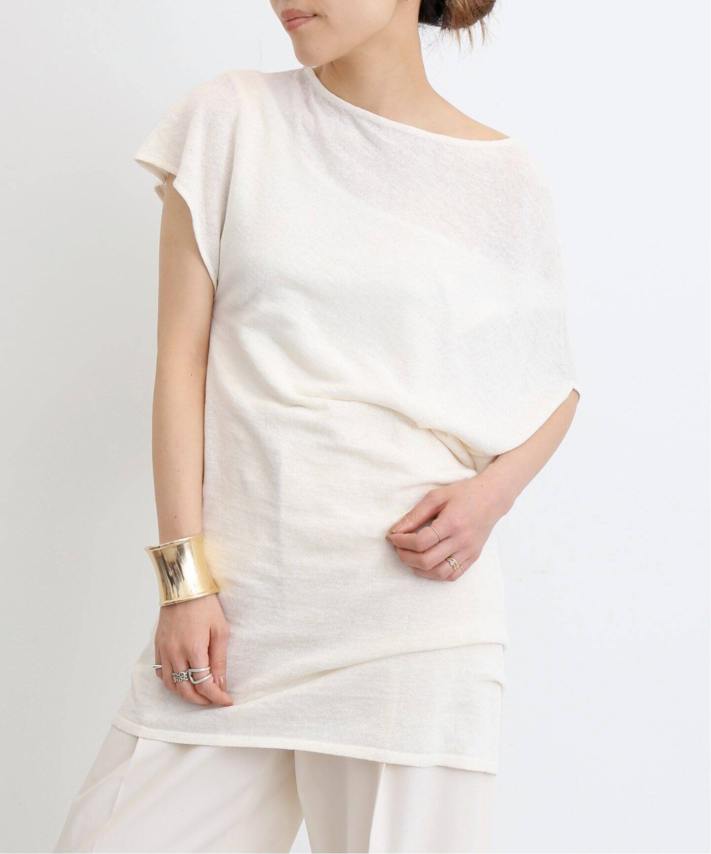 RUOHAN/ローハン】 SHELL KNITTED YUME TOP（ニット／セーター）｜L  