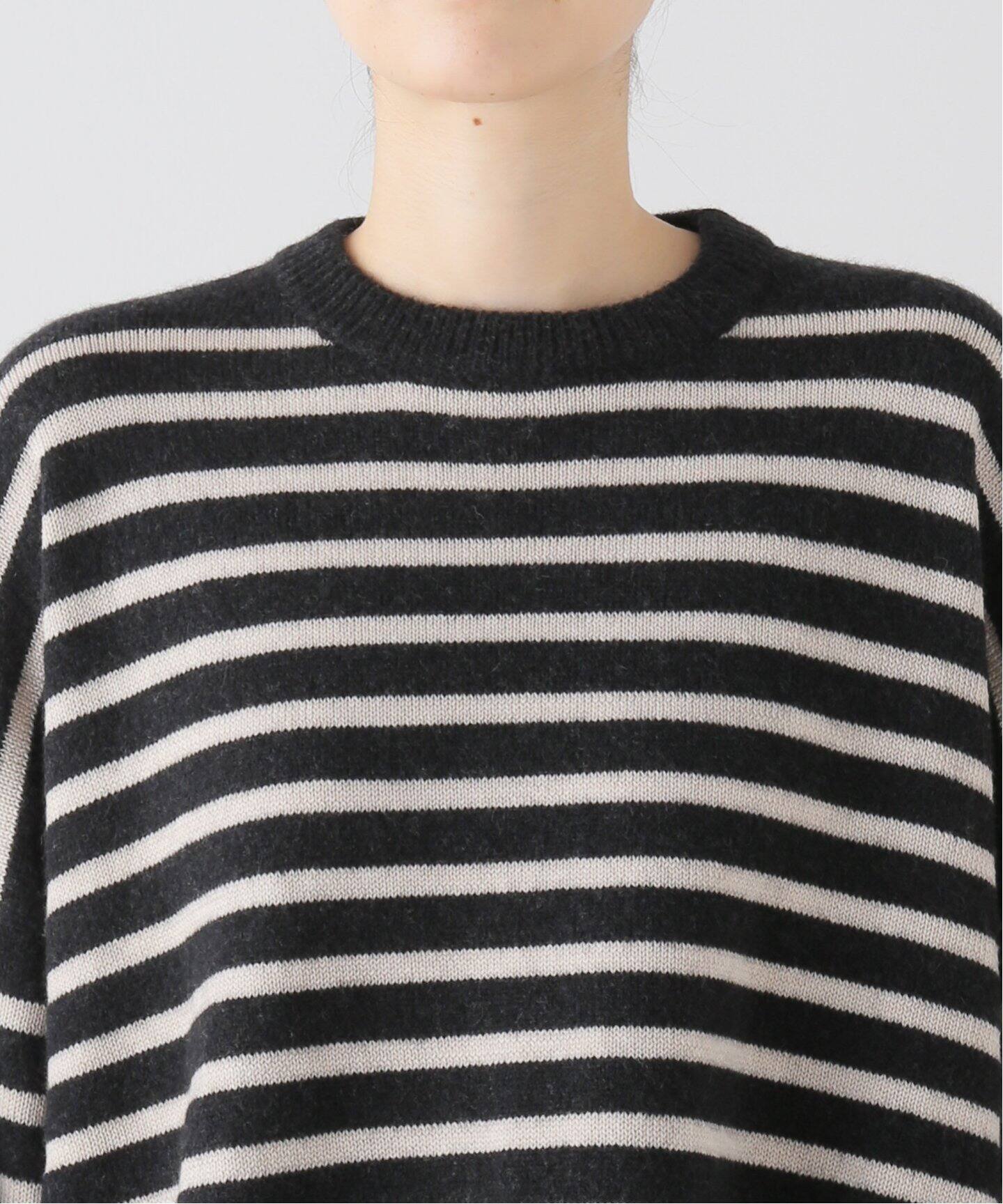 ROBERTO COLLINA/ロベルト コリーナ】 GIROCOLLO BORDER SWEATER  