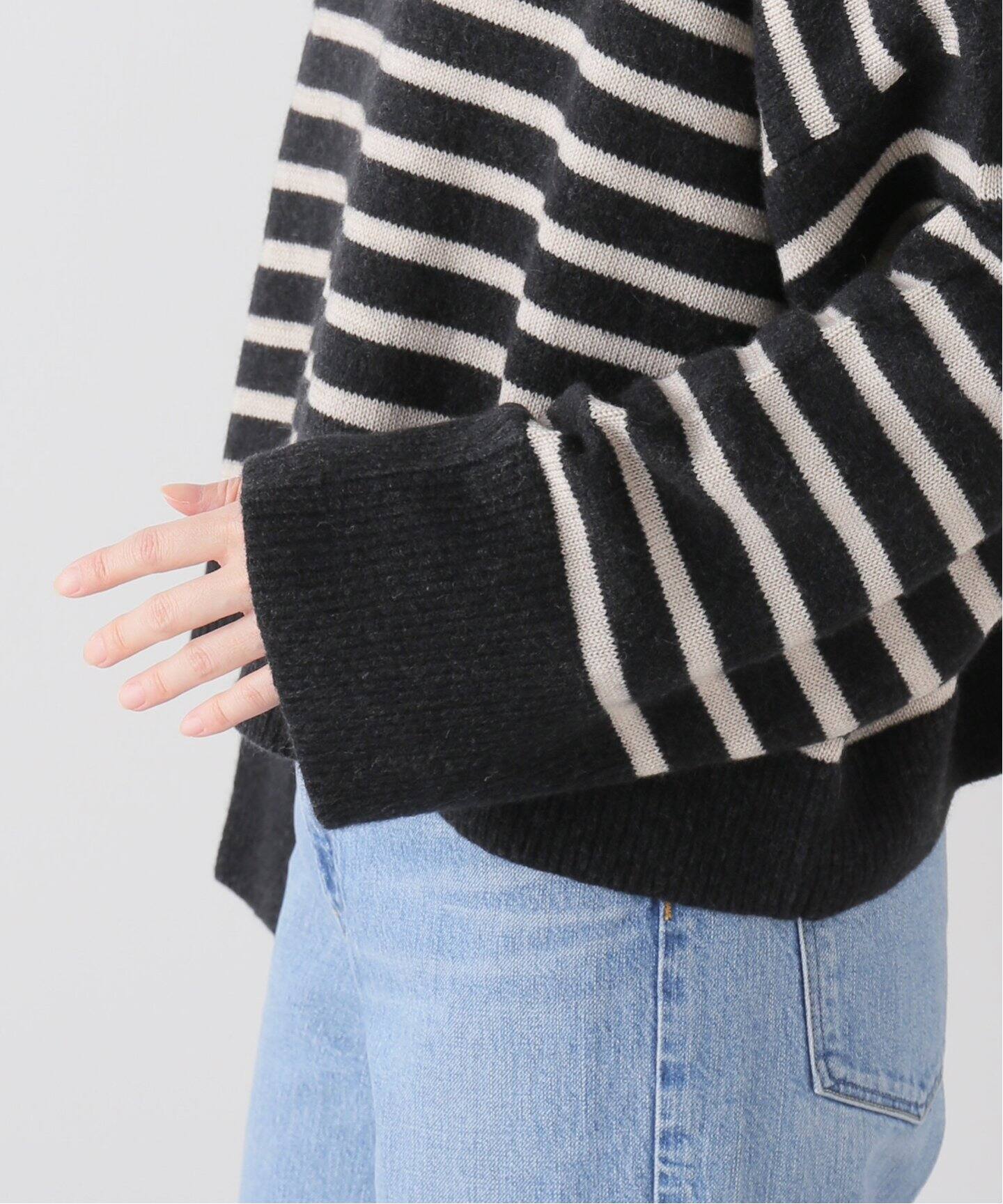 ROBERTO COLLINA/ロベルト コリーナ】 GIROCOLLO BORDER SWEATER  