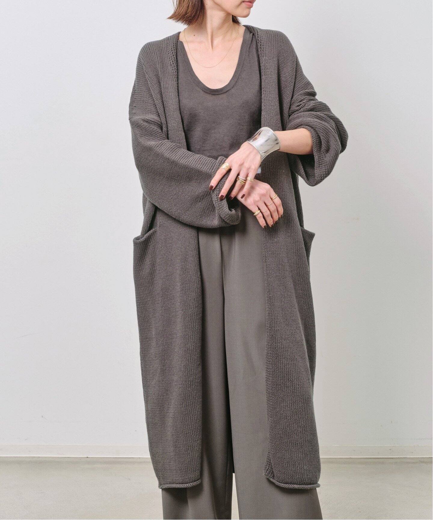 LAUREN MANOOGIAN/ローレン マヌージアン】 LONG OPEN CARDIGAN  