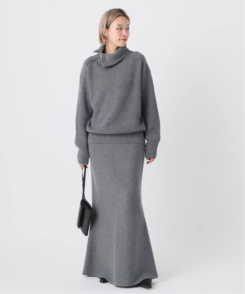 カシミヤミックスニットアゼジップ（ニット／セーター）｜AP STUDIO  