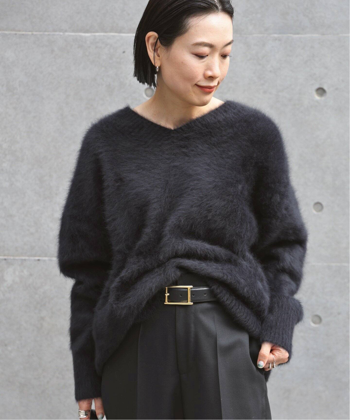 フォックスカシミヤVネックプルオーバー（ニット／セーター）｜AP  