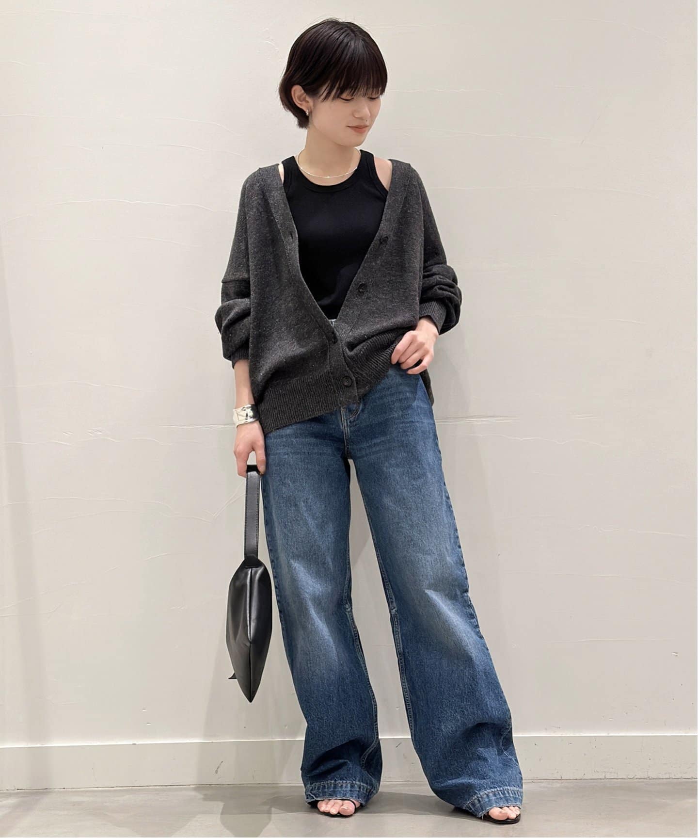 AP STUDIO リネン　Relax-sized カーディガン Vネック リラックスサイズリネンカーディガン（ニット／セーター）｜AP STUDIO