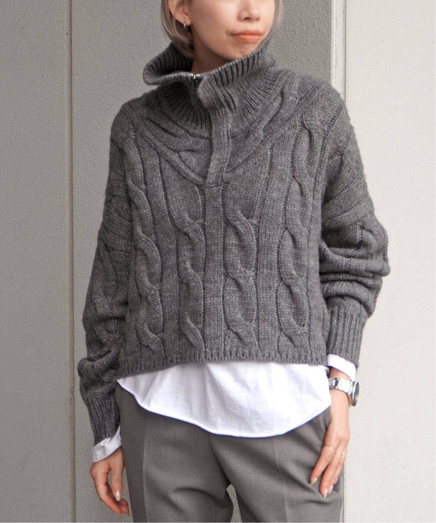 ケーブルジップニット（ニット／セーター）｜AP STUDIO（エーピー  