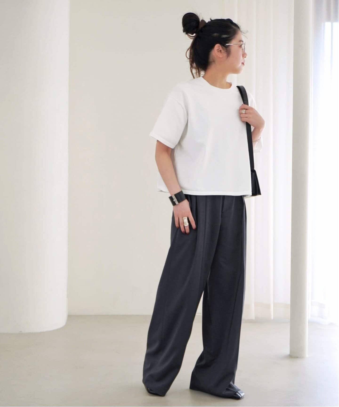 【美品】AP STUDIO ニットクロップドティー ブラック 追加2 ニットクロップドティー（ニット／セーター）｜AP STUDIO