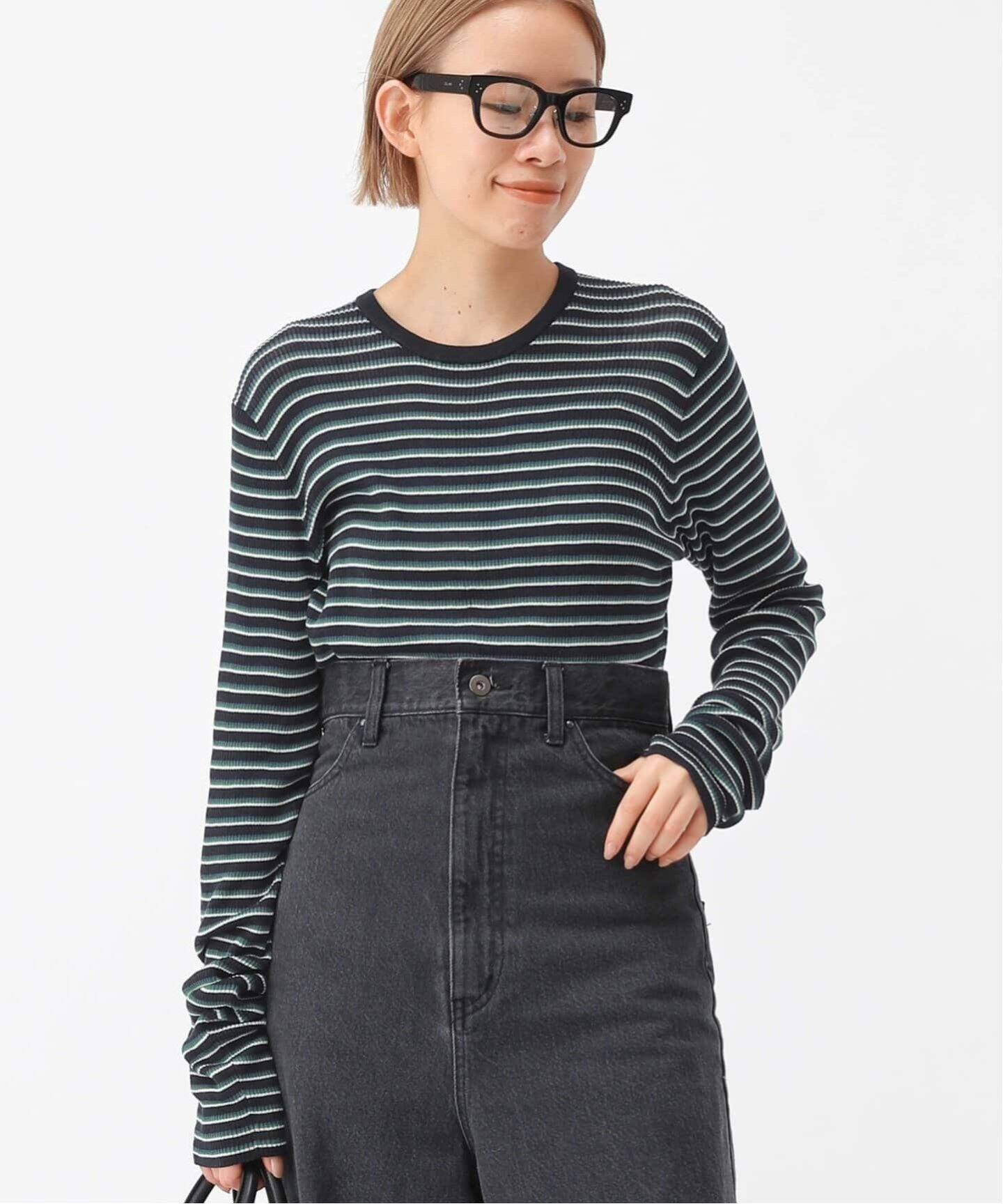 【AP STUDIO】ボーダーニットティー フリーサイズ ボーダーニットティー（ニット／セーター）｜AP STUDIO