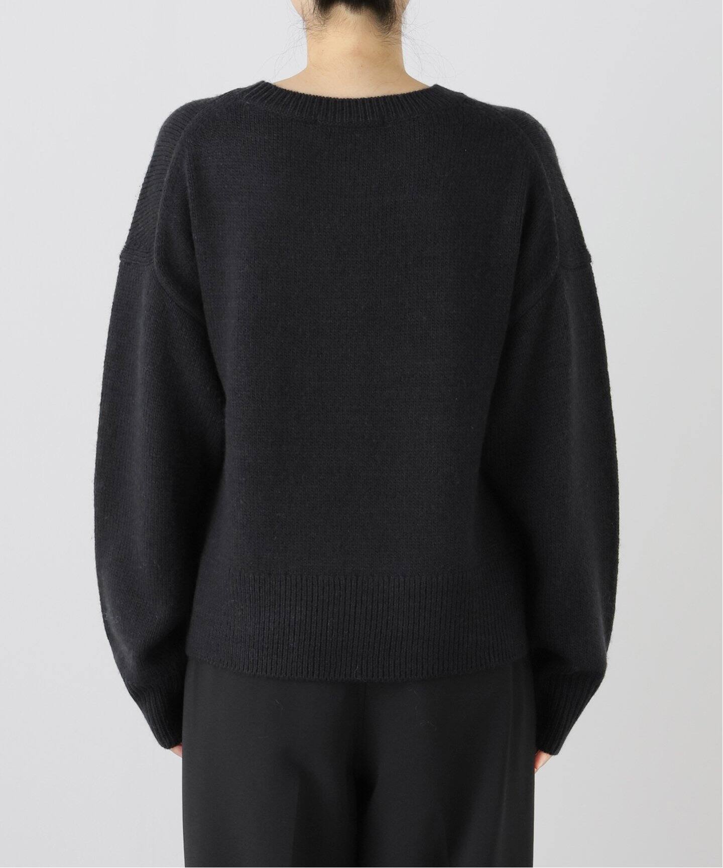 美品♪アドーア ウールコットンクルーネックニット 38 ブラック黒 長袖 日本製 ブラック系｜ニット・セーター｜ADORE(アドーア)｜阪急百貨店公式通販