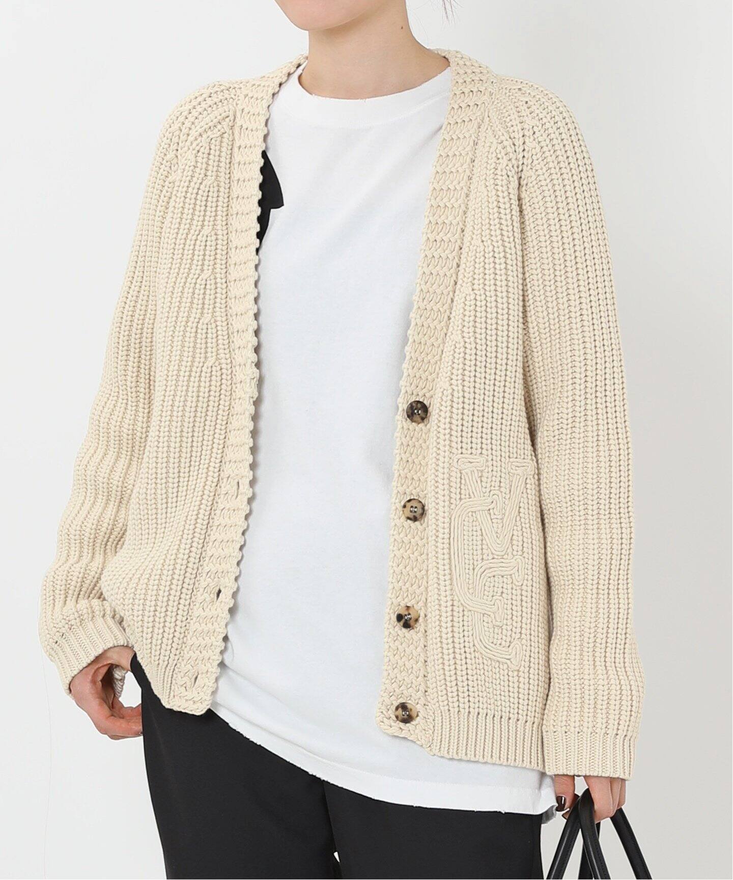 GOLDEN GOOSE / ゴールデングース】RIB EMBROIDERY CARDIGAN 
