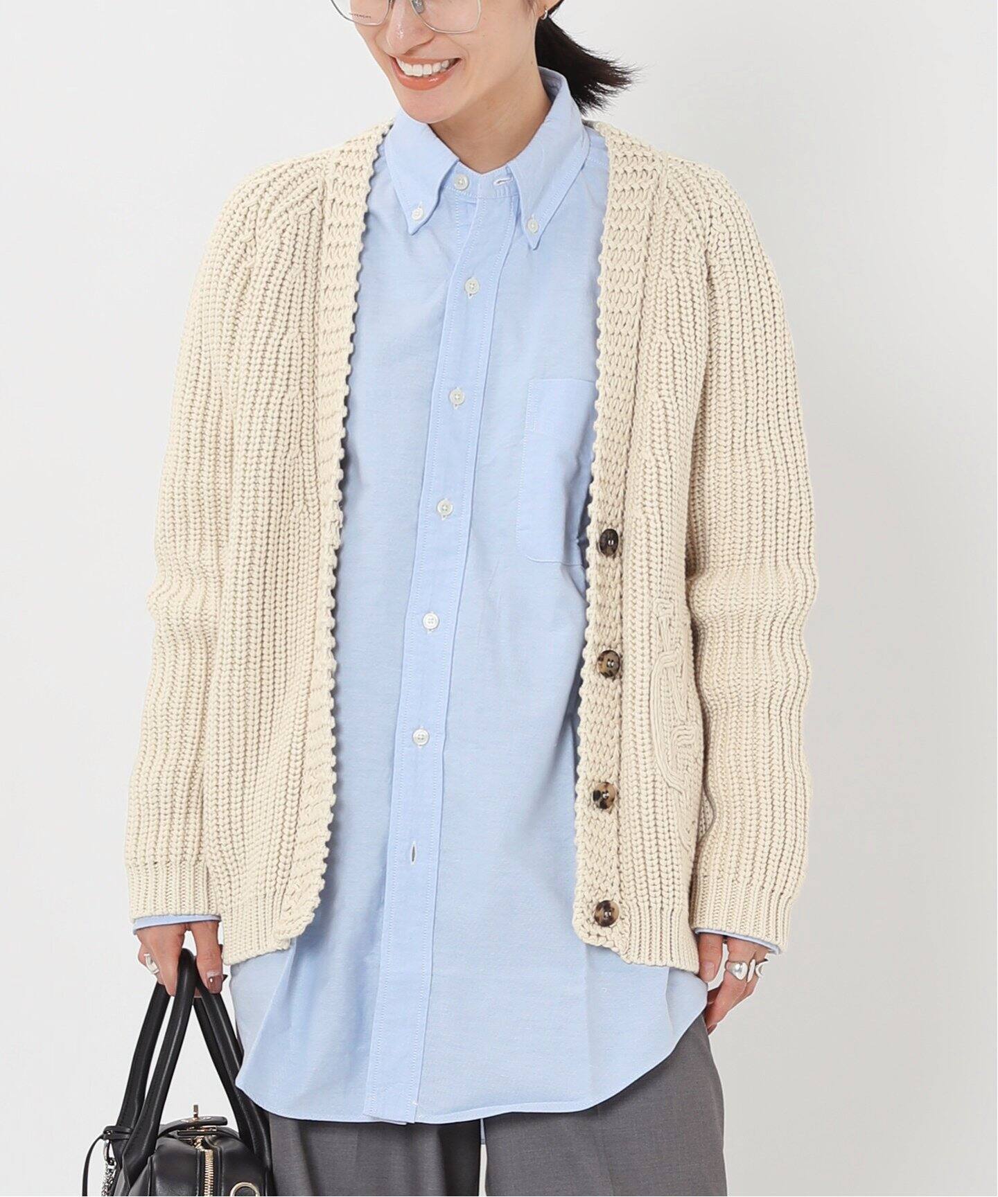 GOLDEN GOOSE / ゴールデングース】RIB EMBROIDERY CARDIGAN  