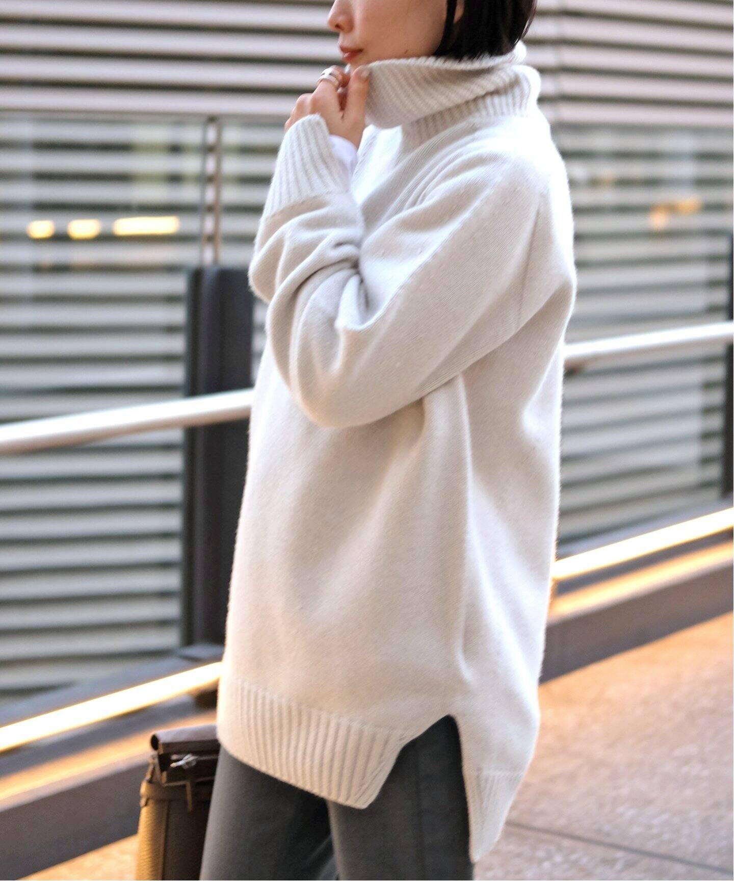 SYSTEM/システム】ルーズフィットハイネックニット（ニット／セーター  