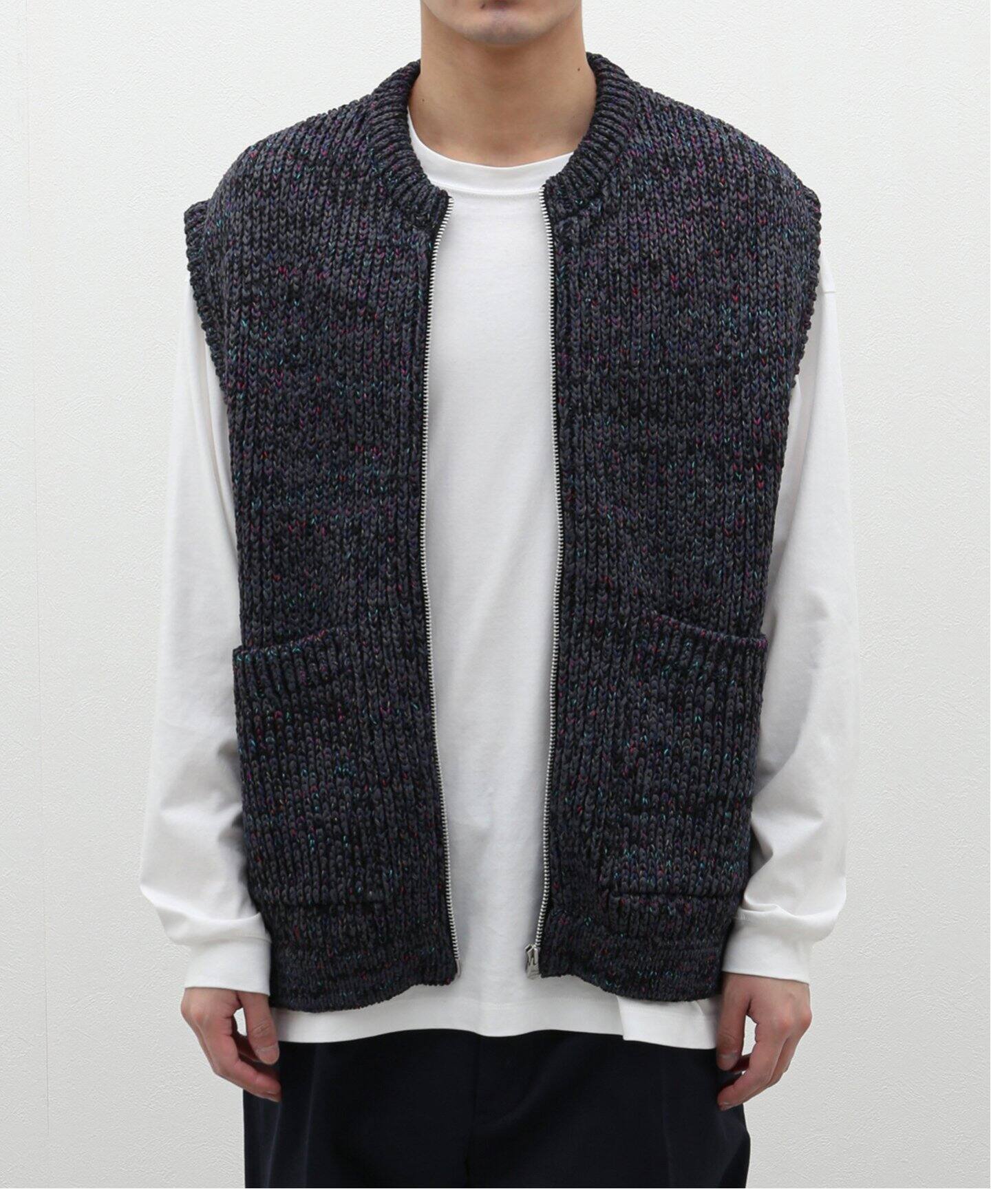 ENCOMING / インカミング】KNITTED TWO POCKET VEST（ベスト）｜WISM 