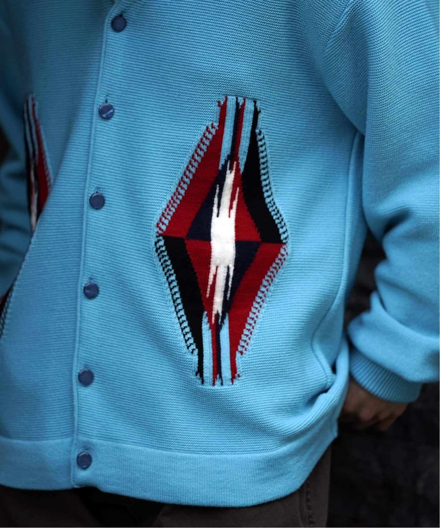 f*0様 Needles CHIMAYO V NECK CARDIGAN Lサイ Needles SS24 - Chimayo V Neck Cardigan | Nepenthes New York