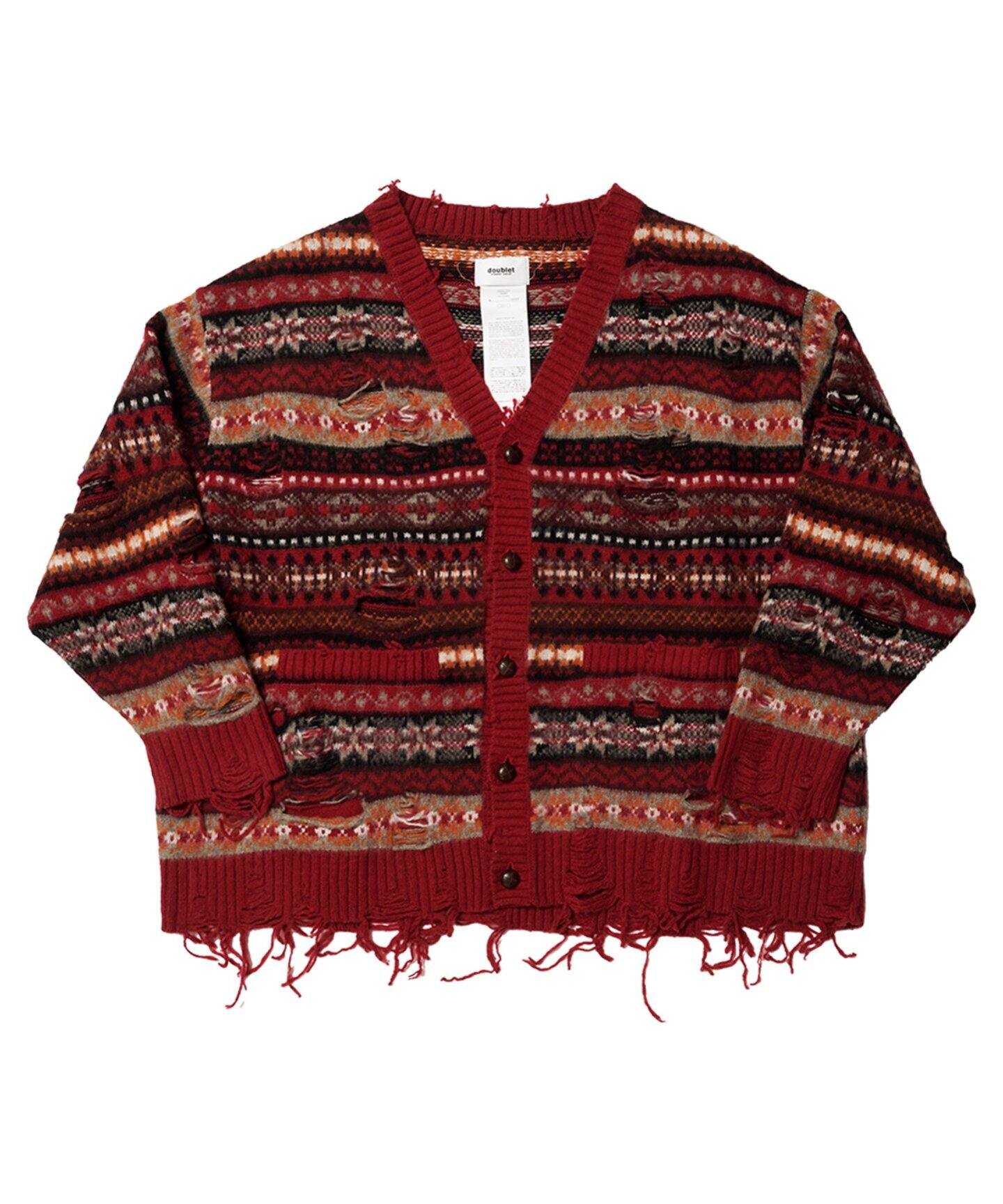 doublet / ダブレット】OVERSIZED FAIR-ISLE CARDIGAN（カーディガン 