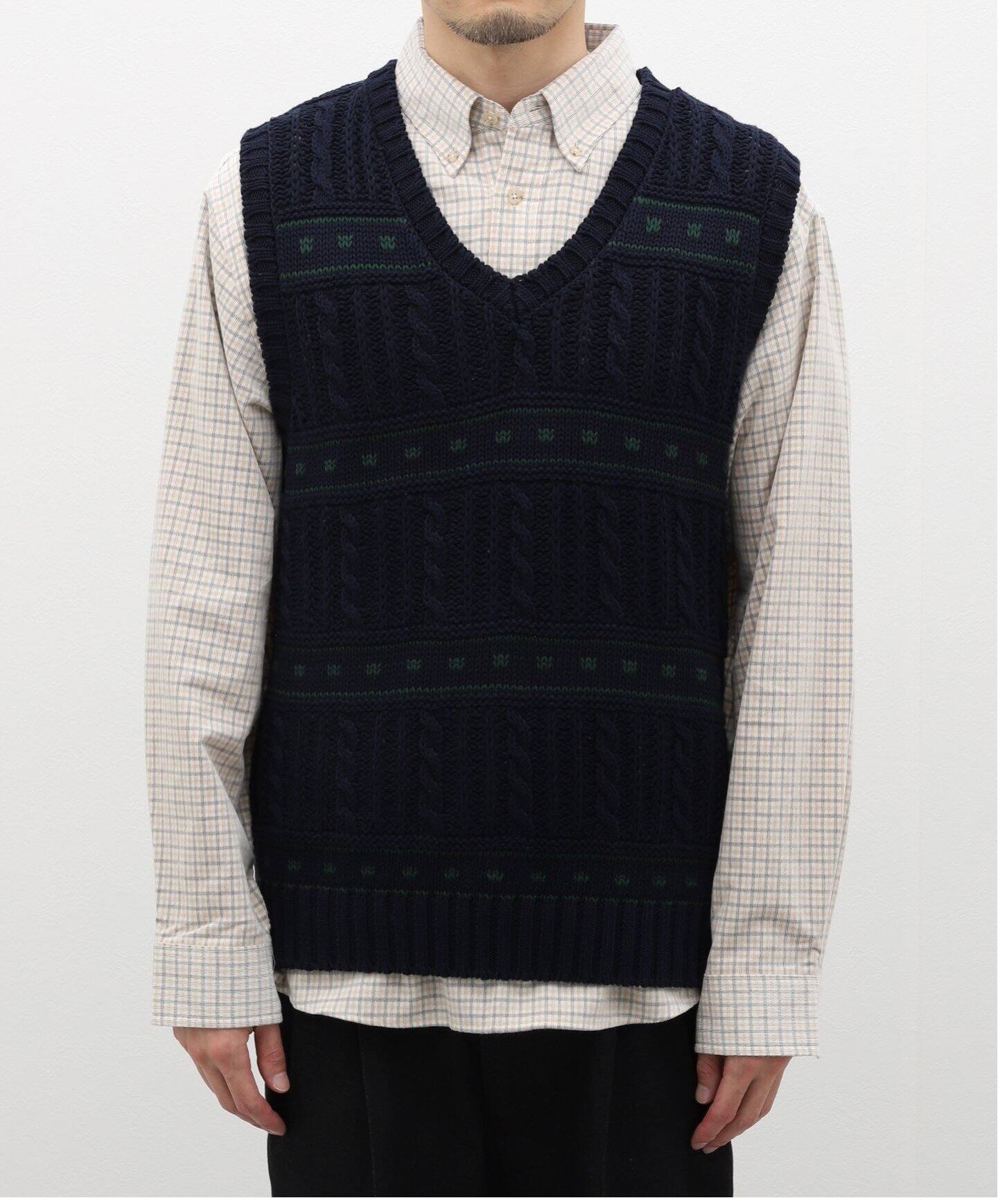 BoTT / ボット】Cable Knit Vest（ベスト）｜WISM（ウィズム）の通販  