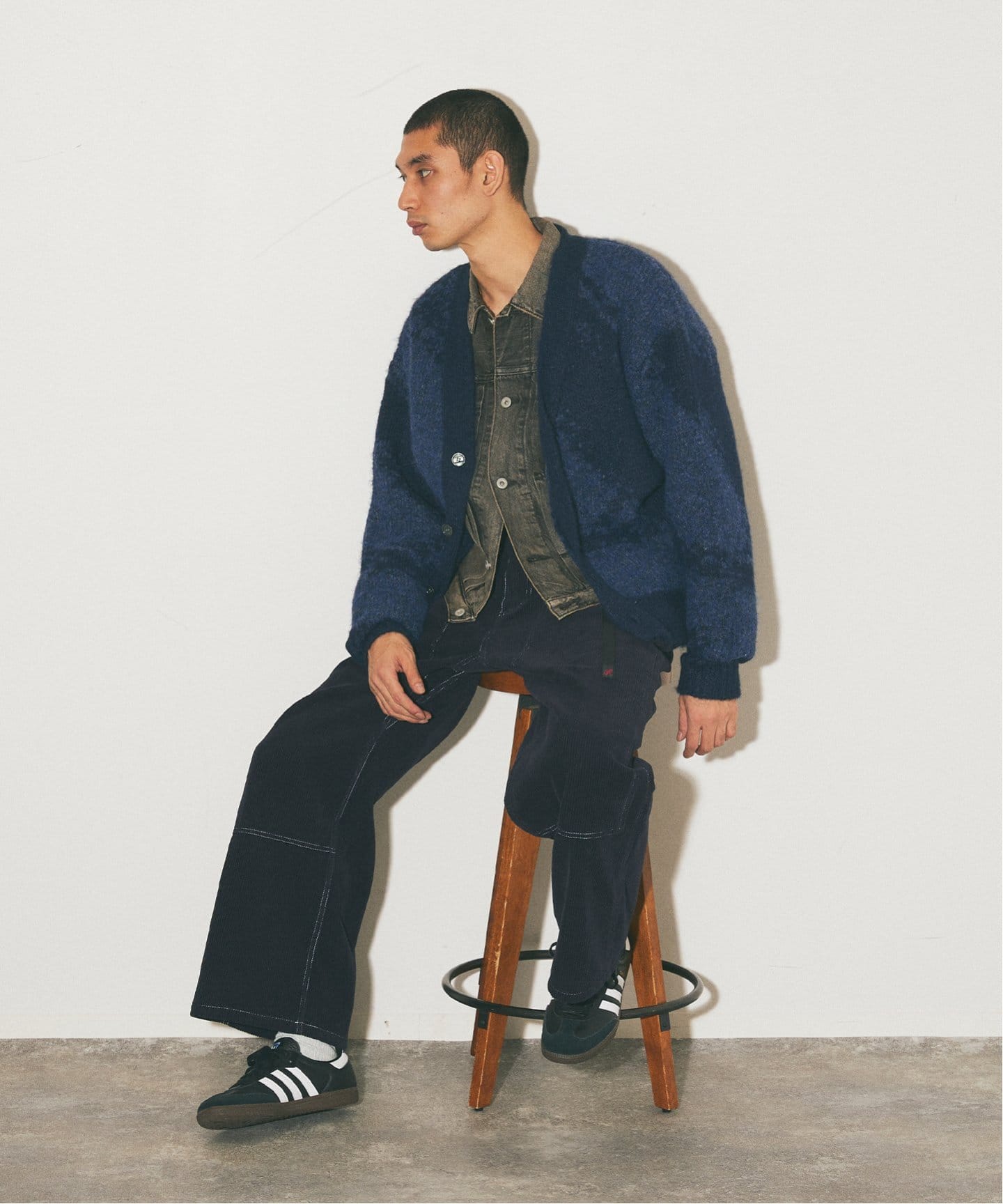 ルーズジャガード アブストラクト カーディガン（カーディガン